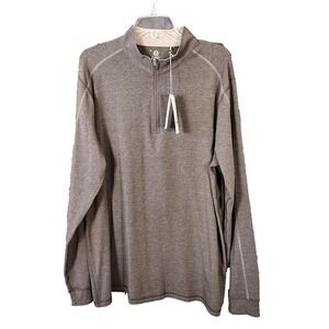 NWT Tasc Bamboo Quarter Zip Sweater Men XL Performance Gray Athletic Golf $79.00